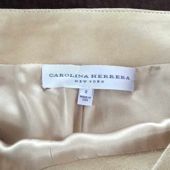 Carolina Herrera NY fully lined suede pants. - Picture 4 of 5